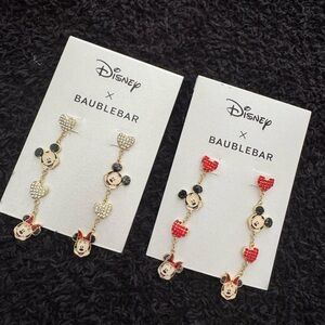 Mickey Mouse Earrings - Red and Black Valentines Day/Love